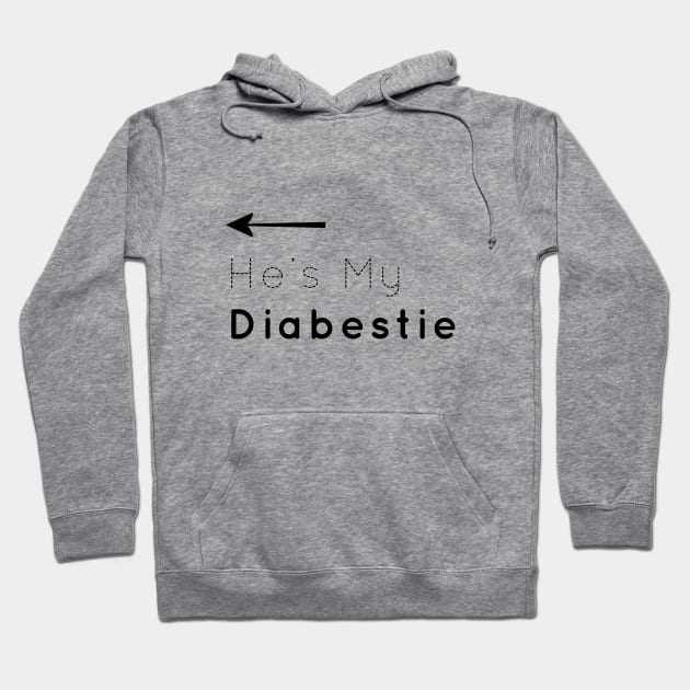 He's My Diabestie Hoodie by areyoutypeone